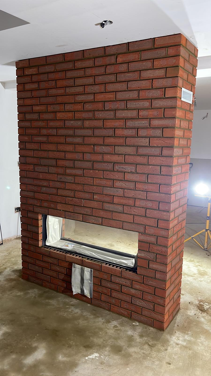Fireplace brickwork